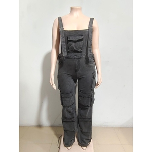 Pantalones Vaqueros Holgados con Múltiples Bolsillos, Mono de Moda para Mujer - Product Image 5