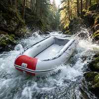 Kayak gonflable pliable en PVC robuste, canoë de mer à stabilité accrue pour vagues de plus de 4 m, embarcation océanique pour 8 personnes, idéal pour le tourisme