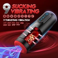 Automatischer Masturbator für Männer mit 9 Saug-, Stoß- und Rotationsmodi, Heizfunktion, LCD-Display, Sexspielzeug für Männer