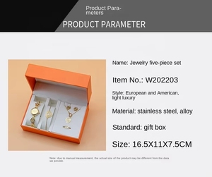 Ideas de Regalos para el Día de la Madre 2024: Reloj + Pulsera + Collar + Aretes + Anillos, 5 en 1, Regalos de Navidad para Mujer - Product Image 3