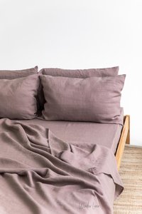 Juego de funda de edredón de lino verde eucalipto lavado a la piedra Natural 100% tamaño Queen 200TC funda de almohada de uso de Hotel lavado suave - Product Image 3