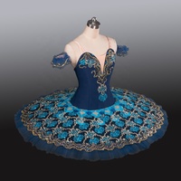 Tutu de danse classique professionnel pour adultes, variation Blue Raymonda, scène Corsair, personnalisé, solo d'oiseau, pancake, pour filles, bleu, ballet