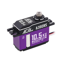 Servo Digital Mini Programable AGFRC A35CHS 10.5KG 0.075S de Alta Velocidad con Carcasa CNC Completa y Núcleo HV para Avión/Jet RC