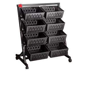 Étagère de <span class=keywords><strong>rangement</strong></span> de cuisine, panier à légumes multi-niveaux, chariot de ménage, étagère à fruits et légumes - Product Image 1