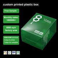 Boîte en plastique transparent PET personnalisée en matériaux recyclés avec trou de suspension, pliable, pour emballage de vaisselle pour bébé, épaisseur 0,3-0,5 mm, rectangulaire