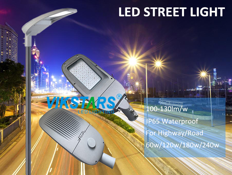 VIKSTARS 70Ra Highway Aluminum LED Street Light 180W 3000K To 6500K