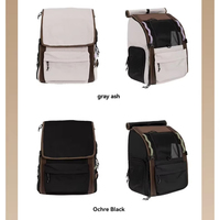 Sac à dos de transport pour animaux de compagnie (chats et chiens) avec structure de soutien en L, porte avant entièrement ouvrable, idéal pour les voyages en extérieur