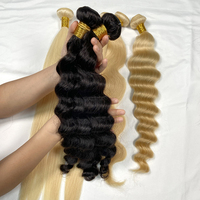 Cheveux humains Natura Brazil, double trame, sans nœuds, ondulations profondes, avec pointes épaisses et saines