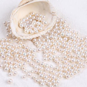 Collier de perles de riz blanches de 4-5 mm, perles d'eau douce naturelles, perles violettes semi-finies, bijoux DIY, perles en vrac, matériau ABS, forme de riz - Product Image 2