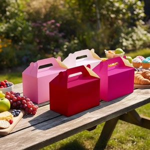 Caja <span class=keywords><strong>de</strong></span> cartón con asa SIHENY, reciclable, en colores brillantes surtidos, <span class=keywords><strong>para</strong></span> pasteles, <span class=keywords><strong>desayunos</strong></span>, dulces, queso, etc. - Product Image 6