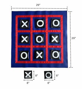 Gioco Gigante Tris da Esterno, Tris Portatile con Sacchetti di Fagioli, Grande Gioco da Giardino per Esterni, Gioco per Feste e Carnevali - Product Image 5