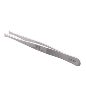 Vetus Stainless Steel Flat Tip Tweezers 35A-SA Antimagnetic Acid Resistant <b>Precision</b> <b>Tool</b> - Product Image 4