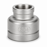 Raccord hexagonal réducteur à filetage femelle en acier inoxydable 304 BSPP BSPT haute pression, barre pleine, 32x15 à 50x40mm