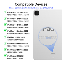 Nouvel Étui Magnétique Connecteur Intelligent Sans Fil 2025, Meilleure Vente, avec Clavier Trackpad Tactile pour iPad Air Pro 11 Pouces