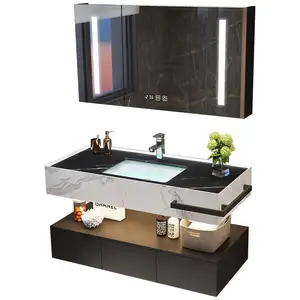 Bestseller Spanplatte Badezimmers chränke Modern Style Vanity Set