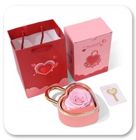 Article de dropshipping en promotion : Boîte de roses éternelles avec cadenas d'amour, collier personnalisé avec nom, cadeau de la Saint-Valentin pour les acheteurs en gros