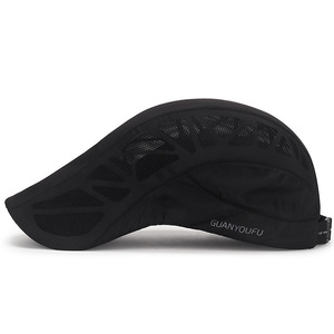 Men's Breathable Mesh Baseball Cap Summer Sun Protection Quick Drying Outdoor Hat Black - Product Image 2