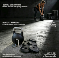 Kettlebell en acier inoxydable chromé, durable et écologique, réglable sur mesure, de 12 kg à 32 kg, multicolore, OEM