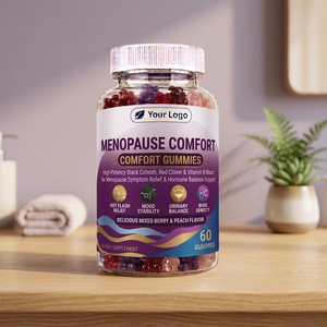 Natural Berry Flavored <b>Menopause</b> Vegan <b>Gummies</b> Plant Based Fruit Pectin Chewable Treats for Everyday Routine Personal Use Home - Product Image 2