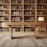 Nuevo diseño Muebles de oficina de madera Escritorios de computadora para el hogar Escritorios de oficina de madera de roble