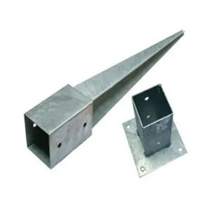 Clôture galvanisée robuste 75x75 Ancre à piquet en bois <span class=keywords><strong>Ancrage</strong></span> au sol en bois - Product Image 1