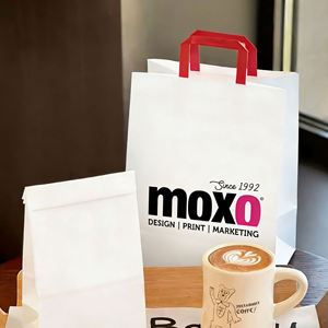Wholesale Custom Printed Luxury Gift Craft Shopping <b>A3</b> A4 A5 Size Black White Brown Kraft Paper Bag With Your Own Logo - Product Image 3