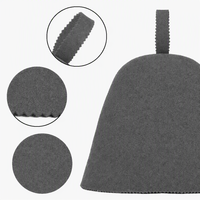 Chapeau de sauna et spa en feutre de laine mérinos 100 % pure, réutilisable, doux pour la peau, coloré, épaisseur 3 mm, pour adultes