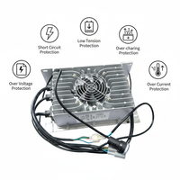 Chargeur de batterie universel étanche WFY 12V 40A 12.6V 14.6V avec éclairage LED 1.4kW pour vélo électrique, chariot élévateur, tricycle