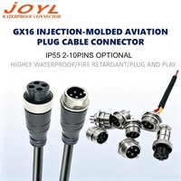 Connecteur d'aviation mâle-femelle 4 broches JOYL GX16 110V 15A adapté à l'automatisation industrielle et aux équipements