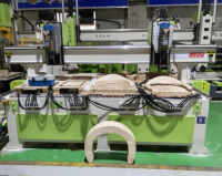 Routeur CNC à portique 3 axes et 2 broches Tonsing haute précision, moteur 7,5 kW, robuste, table de travail 1300x2500mm, pour usinage de courbes en contreplaqué