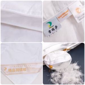 Couette d'été matelassée <span class=keywords><strong>en</strong></span> duvet d'oie taille Queen, 95% duvet d'oie, tissu <span class=keywords><strong>en</strong></span> coton respirant et rafraîchissant, stérilisée et sans odeur - Product Image 5