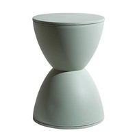 Tabouret en plastique léger double texture, forme sablier, en stock, expédition rapide, pour entrée, chambre, salon de thé, utilisation comme table d'appoint
