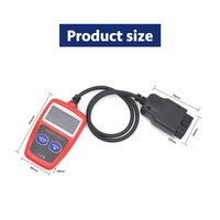 Escáner de Diagnóstico OBD2 MS309 de Última Generación, Lee y Borra Códigos de Error, Definiciones de DTC de SRS y Airbag, Universal 12V Rojo