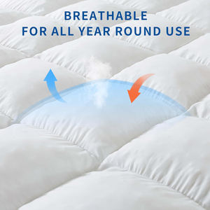 <span class=keywords><strong>Surmatelas</strong></span> de literie ferme extra épais de 2 "sur-matelas matelassé en microfibre douce et moelleuse avec sangles d'angle élastiques - Product Image 3