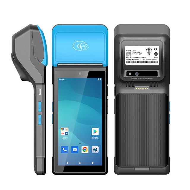 UNIWA V6P Handheld Pda Android 12 Warehouse Smart 4g Industrial Terminal Mobile Portable With Thermal Label Printer Support NFC