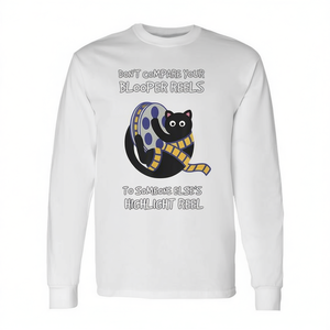 No compares tus videos de fallas con el video de éxitos de otra persona. Camiseta de manga larga. - Product Image 2