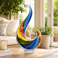 JHHS Moderne Maßgefertigte Halloween-Engel Cartoon Abstrakte Picasso-Kopf VASE Handgeblasene Kunstkollektion Ovale Murano Feng Shui