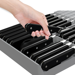 Knife Holder Placement Rack Large Capacity <b>Plastic</b> Knife Holder Drawer Knife <b>Block</b> - Product Image 1