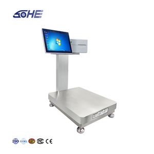 SOHE 60KG Plug-in Einfache wasserdichte Smart Factory-Verarbeitung maschinen Industrielle Waage Plattform Print Laber Scale - Product Image 2