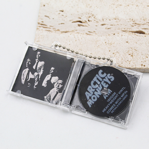 Bán Buôn CD Trường Hợp Hộp Keychain DVD Chủ Mini CD Máy Nghe Nhạc Vòng Chìa Khóa Trống Thông Minh NFC Acrylic Móc Khóa Cho Quà Tặng - Product Image 2