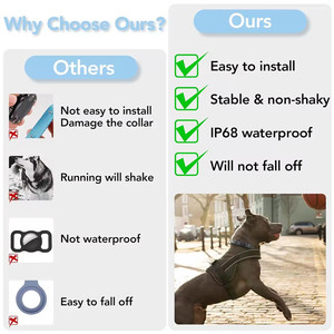 Pour <span class=keywords><strong>Airtag</strong></span> chien collier titulaire étanche Airtags support Silicone animaux collier étuis étiquettes chat collier support pour Apple <span class=keywords><strong>Airtag</strong></span> - Product Image 6
