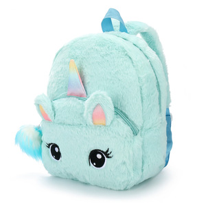 Nuovo simpatico cartone animato <span class=keywords><strong>unicorno</strong></span> ragazza peluche zaino scuola materna bambino sacchetto di stoffa Oxford MOQ 3 pz - Product Image 2