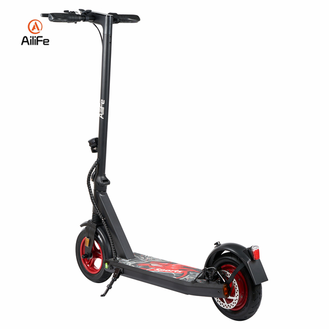 Electric Scooter 22 Miles Range Upgraded 500W Motor 19 MPH Speed 10" Solid Tires Portable Commuting Electric Scooter for Adults