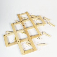 Robuste pour l'extérieur avec des pinces à linge en bois de bambou pour l'artisanat et suspendre les vêtements sur la corde à linge