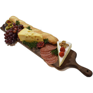 Planche à fromage en bois de noyer japonais 75x15.5x2cm avec poignée pour servir et couper en cuisine - Product Image 2