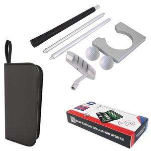 Ensembles de golf portables en aluminium durables pour droitiers, kit de putter de golf pour la pratique en intérieur et au bureau, vente en gros - Product Image 5