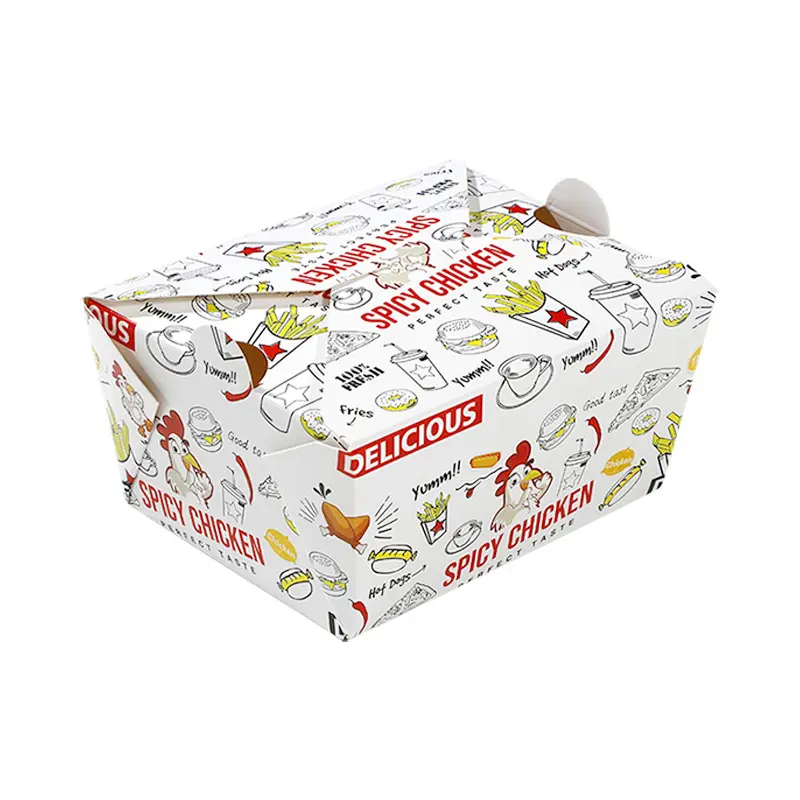 पर्यावरण के अनुकूल सस्ते सामान्य पैकिंग खाद्य बॉक्स कस्टम मुद्रण Takeaway खाद्य बॉक्स सभी आकार Takeaway सलाद बॉक्स