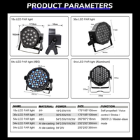 Équipement d'éclairage de scène DMX512 RGBW 4-en-1 en ABS et aluminium, divers styles, 10W 20W 30W 60W 180W, pour mariage, bar, discothèque, fête, projecteur LED Par