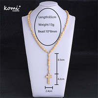 Vente chaude Chapelet En Bois Perles Colliers Jésus Catholique Religieux Chapelet Colliers pour Prier Bijoux En Gros RN-029