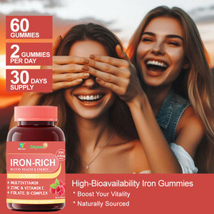 Gomitas de Hierro R55 Winstown, Bisglicinato Ferroso, <span class=keywords><strong>Vitamina</strong></span> C, <span class=keywords><strong>B6</strong></span>, B12, Folato, Citrato de Zinc, 60 Unidades, Sabor a Bayas - Product Image 5
